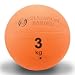 6.6 lbs (3 KG) Orange Rubberized Medicine Ball (9" Diameter)