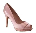 Peeptoe von David Braun aus Leder/Lack - Mauve