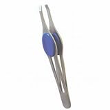 Satin Edge Square Tip Tweezer With Non Slip Thumb Grip (Pack of 6)