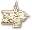 Middle Tennessee State New "Mt" 3/8" Charm/Pendant -14K/10K, Stainless Steel or Gold Plated