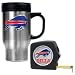 Buffalo Bills NFL Travel Mug & Gameball Ceramic Mug Set - Primary logo