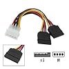 LP4 to 2 SATA Internal Power Splitter Cable (SATA Power Splitter Adapter Cable - 4 pin Molex 5.25" to 2 x SATA Converter) - CHEAPEST ON AMAZON UK