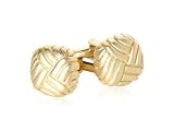 Robust Swirled Gold Matte Cufflinks with Presentation Box
