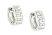 5 Row Bar Set Round Diamond Small Hoop Earring .44cttw