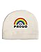 TooLoud Rainbow - Be Proud Gay Pride Child Fleece Beanie Cap Hat