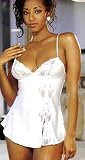 1st Fantasies Charmeuse Silk and Lace Baby Doll Set