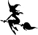 hBARSCI Witch on a Broomstick Vinyl Decal - 5