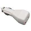 GE 97574 USB Car Charger for Devices with USB Charging Ports (White)