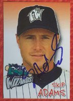Skip Adams, Fort Wayne Wizards - Padres Affiliate, 2004 Instant Copy Autographed Card