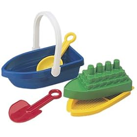 Titanic Beach Set with Boat, Sifter, Sand Mold and Tools 5-pc Set by D&D