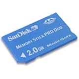 Sandisk 2GB Memory Card Stick Pro Duo for Sony Cyber-Shot DSC-H2 - DSC-H5 C ....