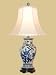 Antique Blue & White Vase with Shade