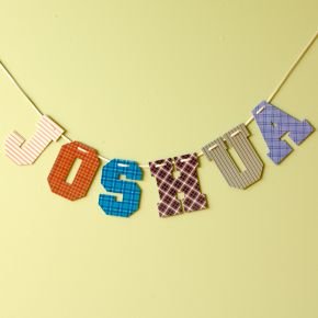 Kids Banners & Hanging Décor: Kids Vintage Wallpaper Print Letter Wall Decor 31JEJD NulL Store