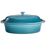 5.75-Quart Oval Casserole with Lid in Caribbean 5.75-Quart Oval Casserole with Lid in Caribbean