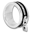 BASE METAL ZIPPER RING WITH CHARM LOCK