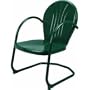 Retro Metal Tulip Lawn Chair, Hunter Green