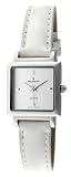 Peugeot Women's 314WT Silver-Tone White Leather Strap Watch
