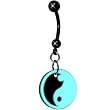 Yin Yang Glow in the Dark Belly Ring