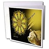 SmudgeArt Fractal Art Designs - Bear Spirit - Greeting Cards-6 Greeting Cards with envelopes