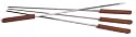 Outset QB50 Stainless-Steel Skewers with Rosewood Handles, Set of 4