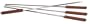 Outset QB50 Stainless-Steel Skewers with Rosewood Handles, Set of 4