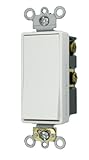 Leviton 5624-2W 20-Amp 120/277-Volt Decora Plus Rocker 4-Way AC Quiet Switch, White by Leviton