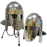 Mini Anglo-Saxon Helm Desktop Display. Product Category: Medieval Novelties > Armor - Miniature Helmets