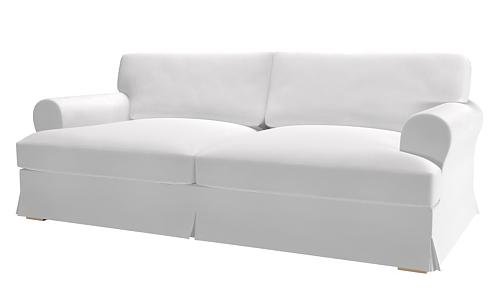 Slipcover for Ekeskog Sofa by Ikea, White / Beige