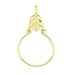 Leaf Charm Holder 14k Gold 33mm