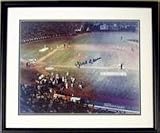 Hank Aaron autographed 16x20 photo (Atlanta Braves Home Run #715 multi exposure) framed & matted