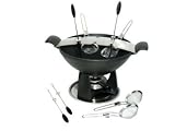 Heino Netz WOK Due Gala 13 teilig - Set Gusseisen Fondue Set Wokpfanne