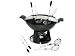 Heino Netz WOK Due Gala 13 teilig - Set Gusseisen Fondue Set Wokpfanne