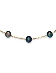 14K Black Cultured Pearl Necklace