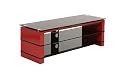 Ateca Monaco 120 - Glass Stand For LCD & Plasma TV Up to 42'' - With Integrated Cable Management - Gloss Red