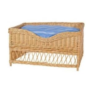 Wicker Pet Bed Large Wicker (Natural) (15.125H x 21.875W x 28.5D) Wicker Pet Bed - Large - Wicker (Natural) (15.125