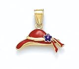 14K Enamel Red Hat Pend - GH16908