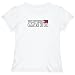 T-Shirt Woman White Elegant Flag 