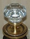 OLD TOWN 24% Lead Crystal With Antique Brass PASSAGE Knobs