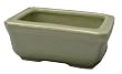 Small oblong chinese celadon bonsai planter / pot - porcelain, hand glazed, set of 2