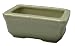 Small oblong chinese celadon bonsai planter / pot - porcelain, hand glazed, set of 2