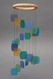 Goose Rocks Designs Katahdin-m-w Handcrafted Stained Glass Wind Chime