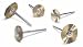 MOUNTED WHEEL BRUSH 3/4" DIAMETER BRASS 1/8" MANDREL DOUBLE SECTION BOX OF 12