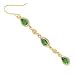 14K DANGLE EARRINGS W/ 6X4MM PERIDOT & CZ