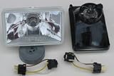 Hella 165mm Free Form DOT SAE H4 Replacement Headlamp Kit with Hella Xenon +50 60/55W Bulbs