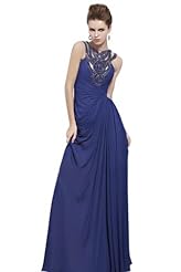 Chiffon/Taffeta/Tulle Cocktail High-Low-Hem  Crystal Applique Beaded Lace Crystals  Ball Gown Party Dress 