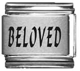 Clearly Charming Beloved Laser Etched Italian Charm