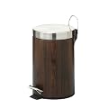 Zeller 18566 Treteimer, 3 Liter, Walnussdekor, Metall �17 x 26 cm