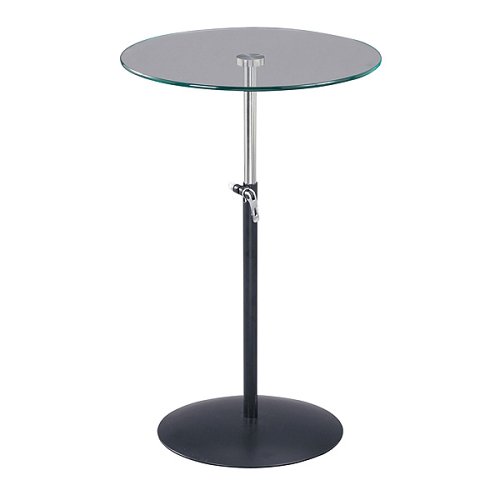 Soho Adjustable Table - Silver/ Glass