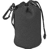 LensCoat Soft Neoprene LensPouch Bag, Small (3.2"D X 6"L) - Black
