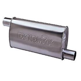 Dynomax 17684 Super Turbo Aluminized Steel 2 1/4" Inlet, 2 1/2" Outlet Muffler